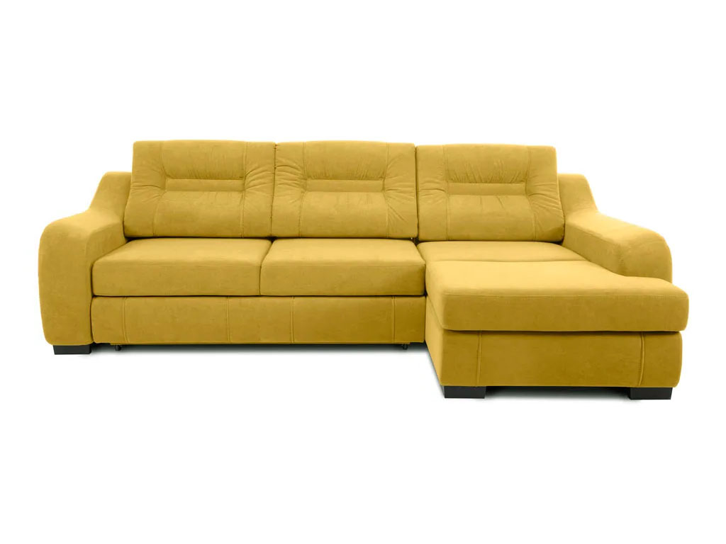 Угловой диван Ройс выкатной (арт.173-VG-12) от фабрики Pushe цвет желтый -купить в интернет-магазине в Зеленограде и Москве