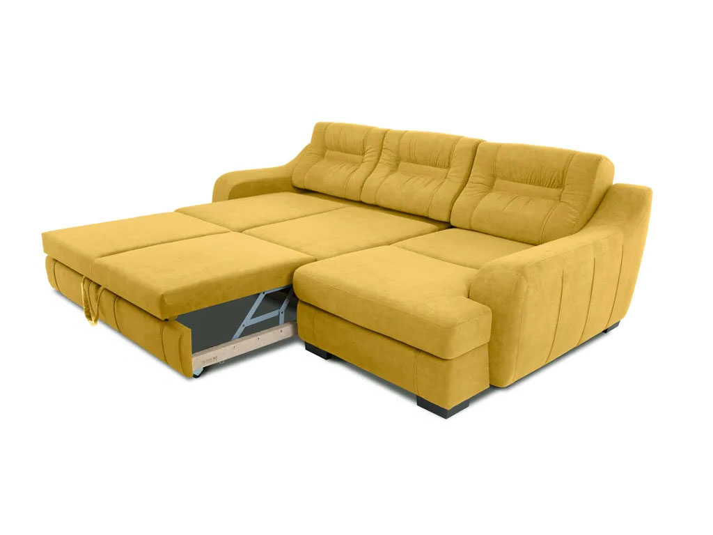 Угловой диван Ройс выкатной (арт.173-VG-12) от фабрики Pushe цвет желтый -купить в интернет-магазине в Зеленограде и Москве
