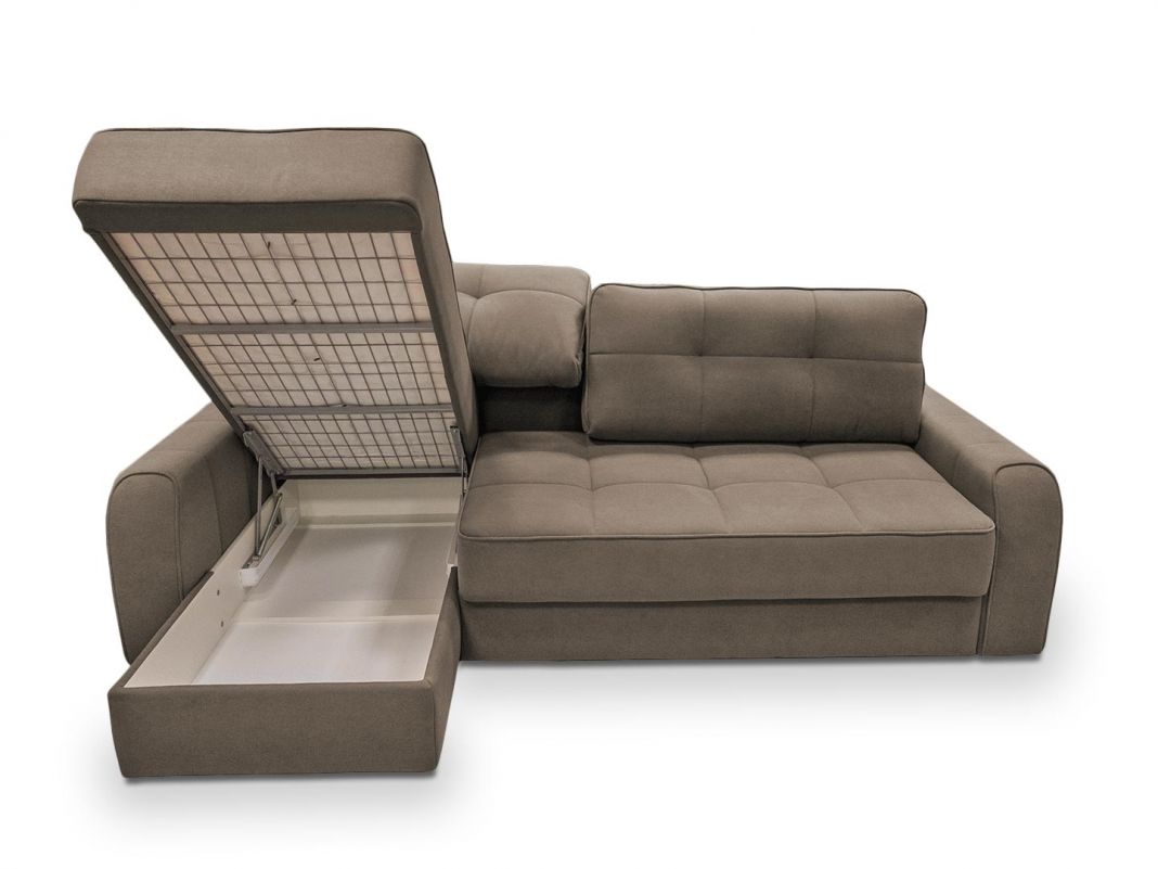 Угловой диван Кембридж реальное фото образца цвет коричневый (фото 200291)