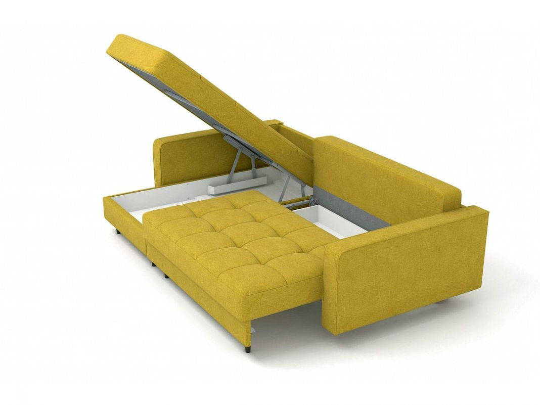 Угловой диван Орлеан цвет желтый (фото 182276)