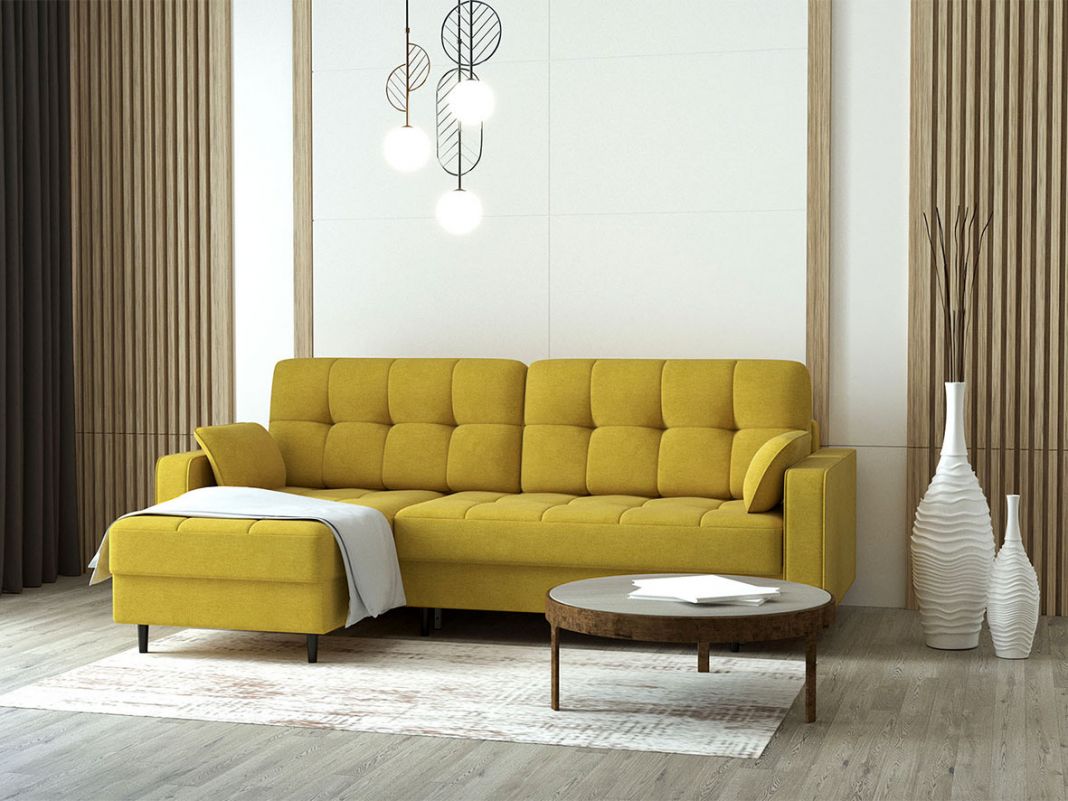 Угловой диван Орлеан цвет желтый (фото 182278)