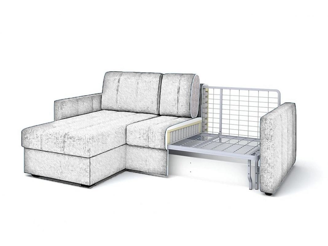 Угловой диван Мельбурн цвет серый (фото 198016)