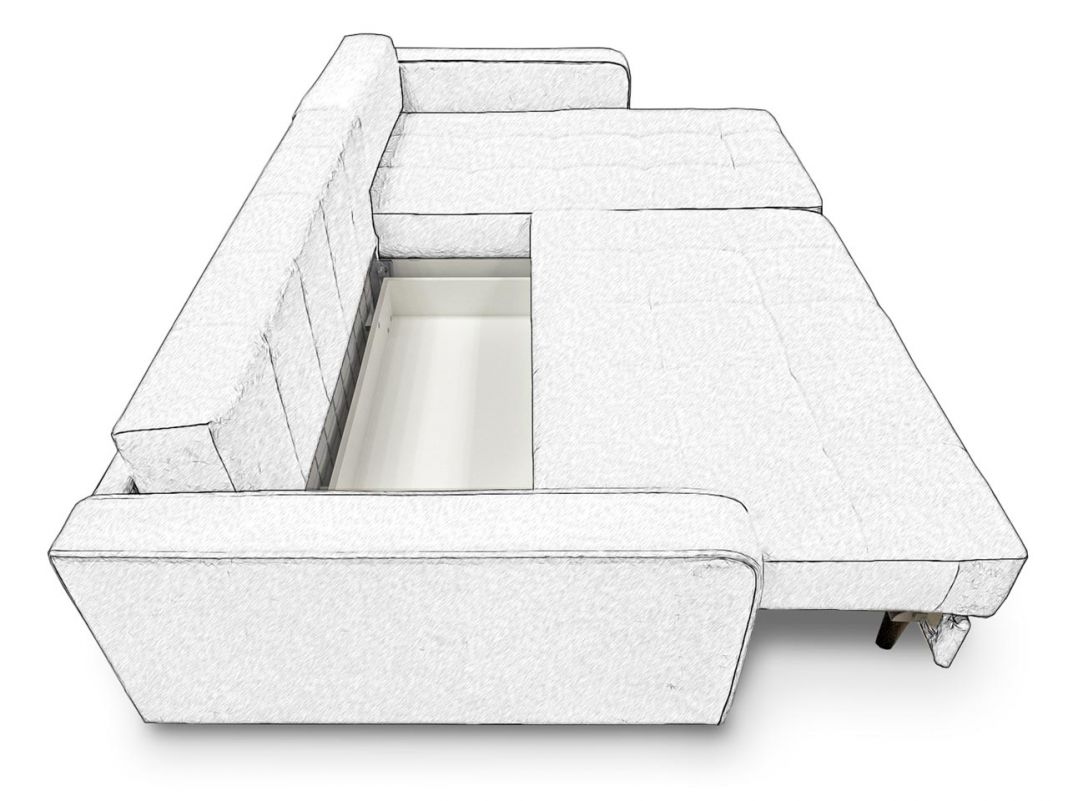 Угловой диван Орлеан цвет серый (фото 182240)