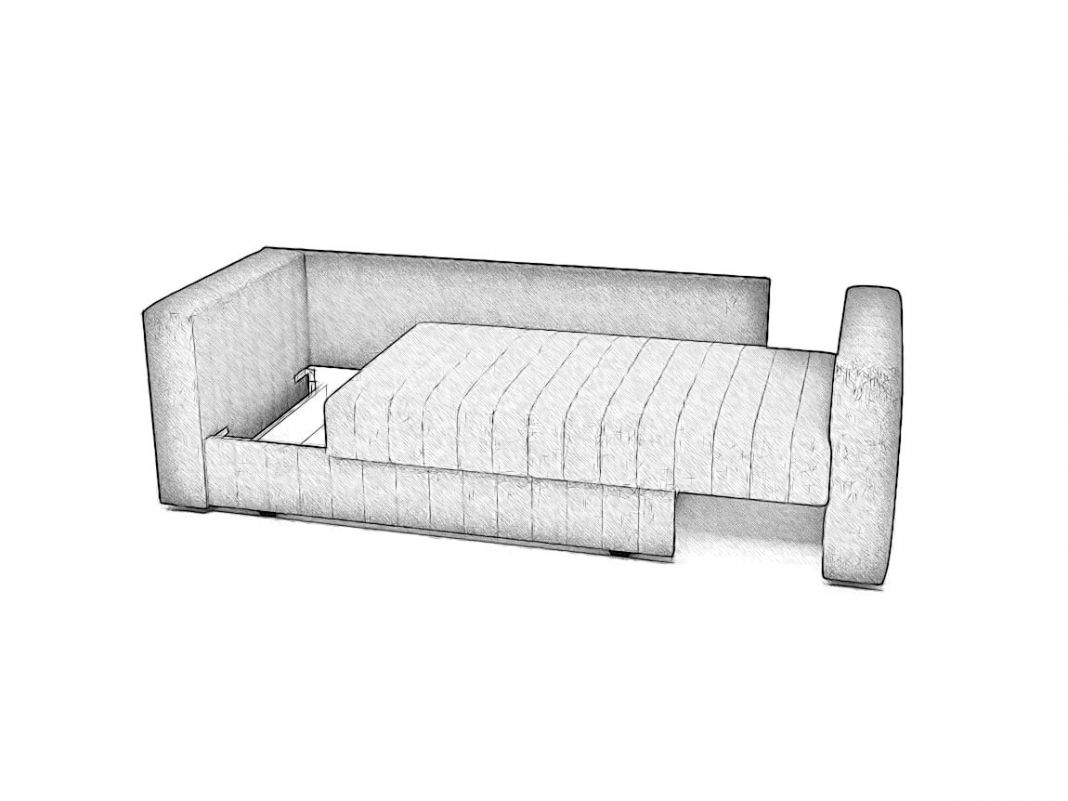 Диван кушетка Алье цвет бежевый,коричневый (фото 203410)