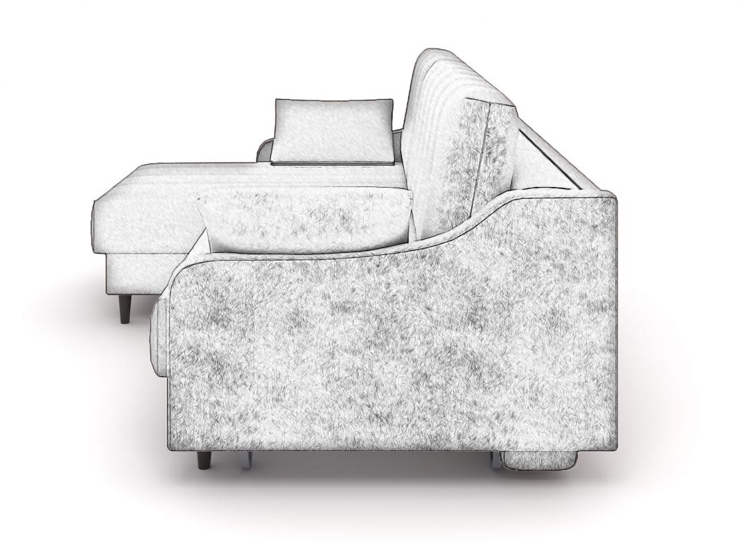 Угловой диван Женева цвет розовый (фото 243858)