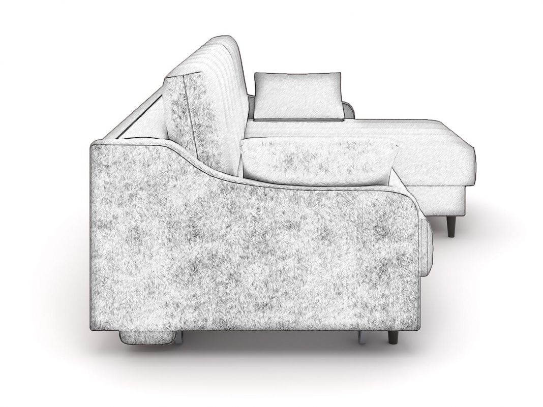 Угловой диван Женева цвет серый (фото 243738)