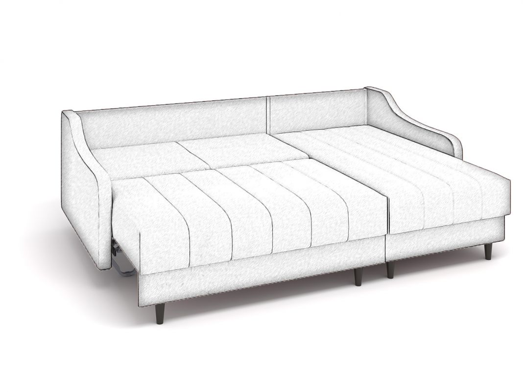 Угловой диван Женева цвет серый (фото 243740)