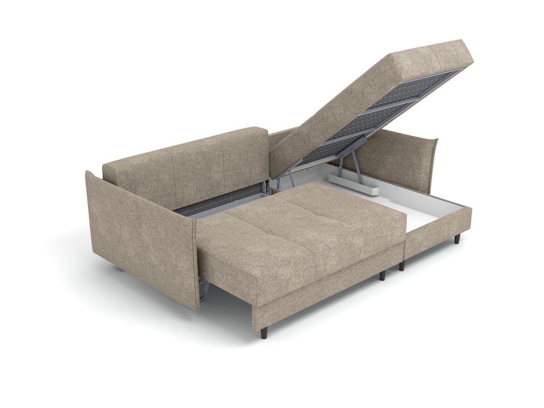 Угловой диван Каролина цвет бежевый (фото 250115)