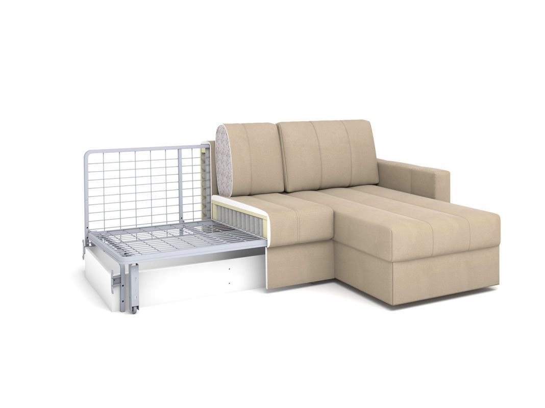 Угловой диван Даллас цвет бежевый (фото 251630)