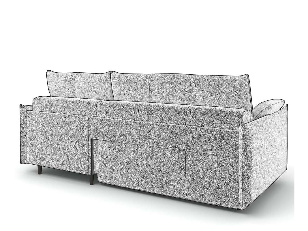 Угловой диван Каролина цвет оранжевый (фото 250338)