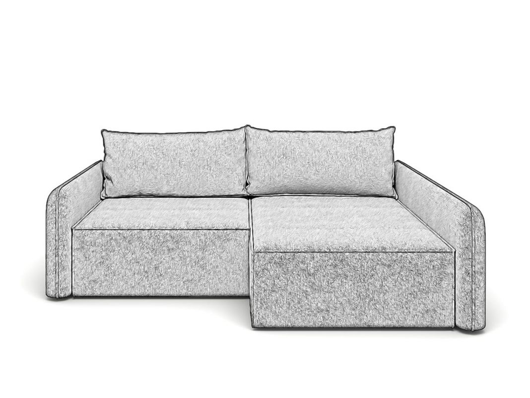 Угловой диван Лофт цвет бежевый (фото 251306)