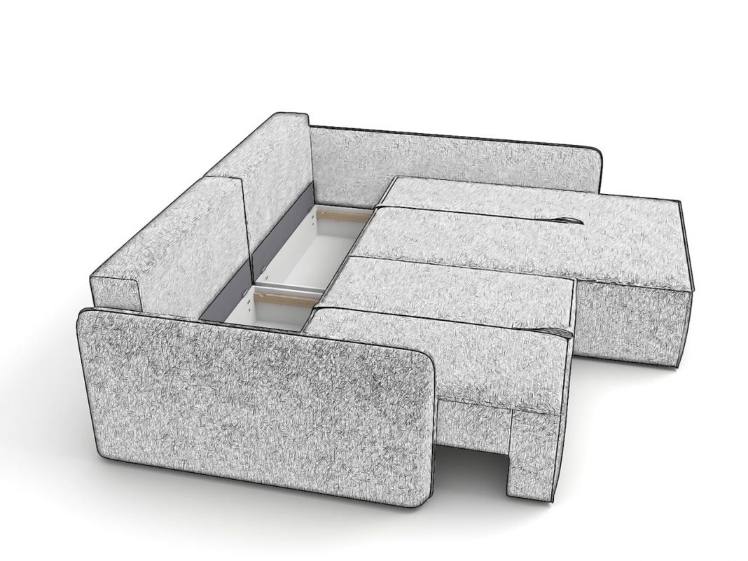 Угловой диван Лофт цвет бежевый (фото 251311)