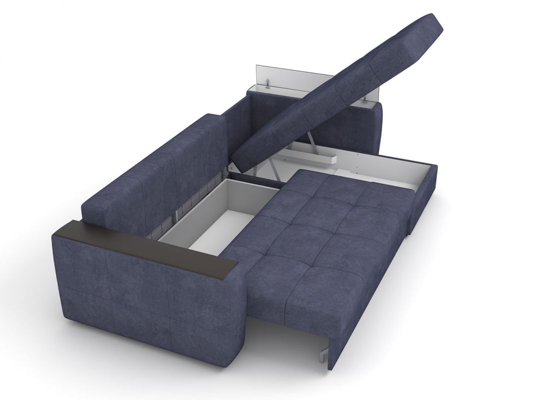 Угловой диван Сиэтл цвет синий (фото 256222)