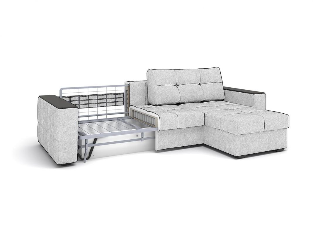 Угловой диван Сиэтл цвет серый (фото 256430)