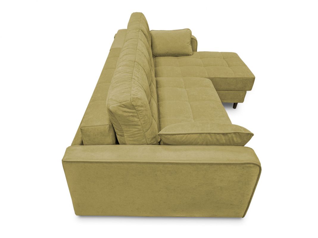 Угловой диван Орлеан реальное фото образца цвет зеленый,оливковый (фото 272432)