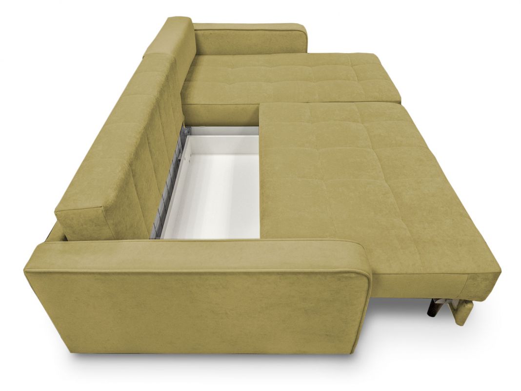 Угловой диван Орлеан реальное фото образца цвет зеленый,оливковый (фото 272436)