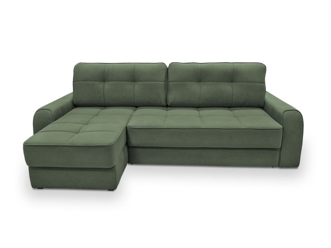 Угловой диван Кембридж реальное фото образца цвет зеленый (фото 279325)