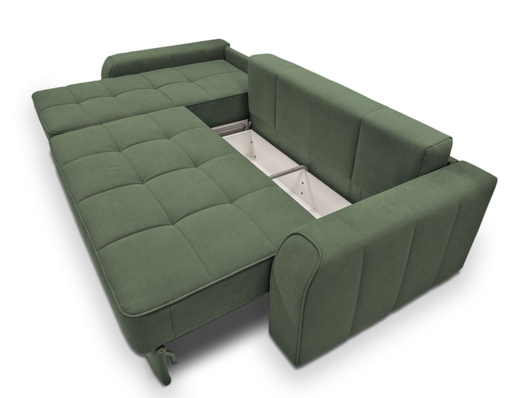 Угловой диван Кембридж реальное фото образца цвет зеленый (фото 279328)