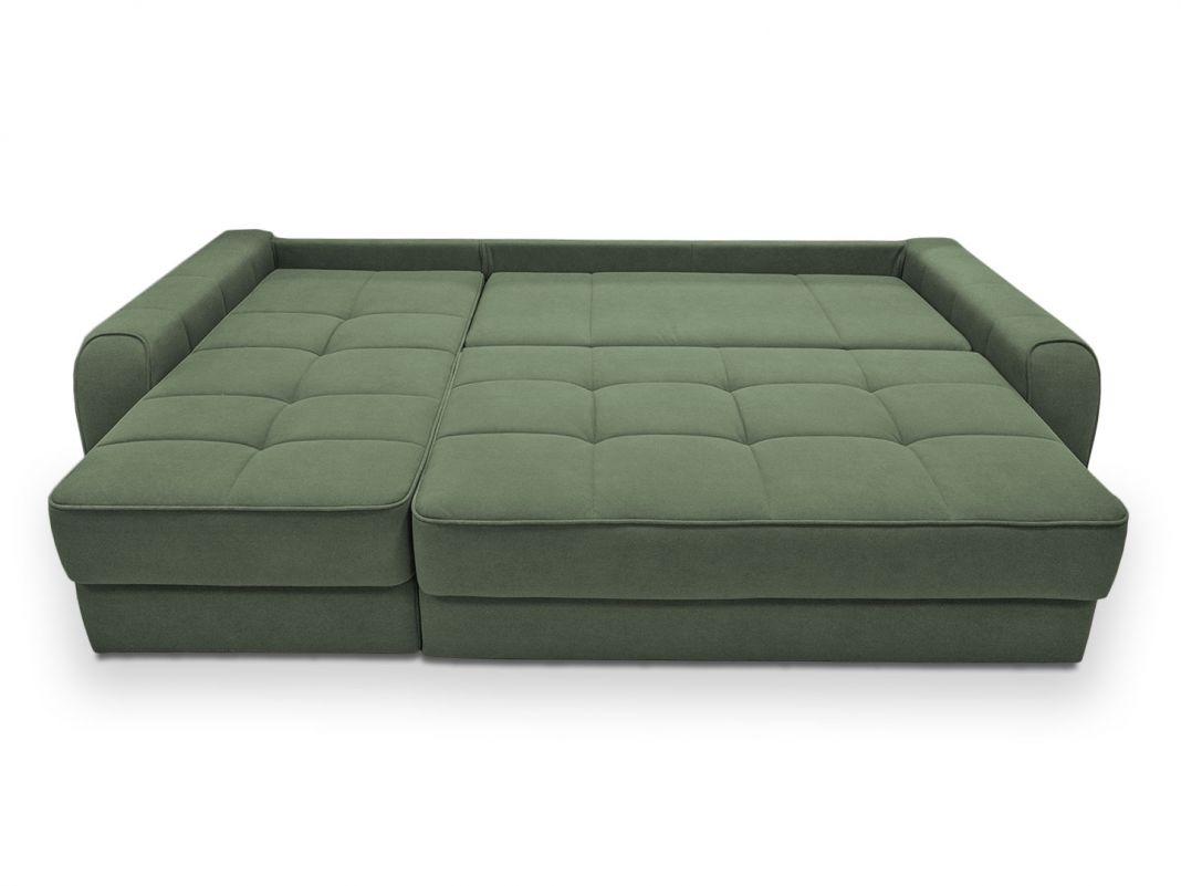 Угловой диван Кембридж реальное фото образца цвет зеленый (фото 279329)