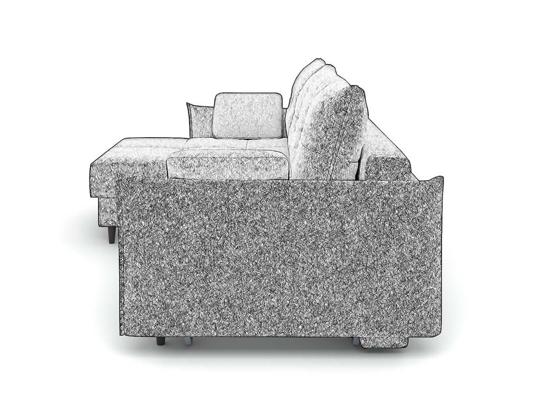 Угловой диван Каролина цвет белый,бежевый (фото 279101)