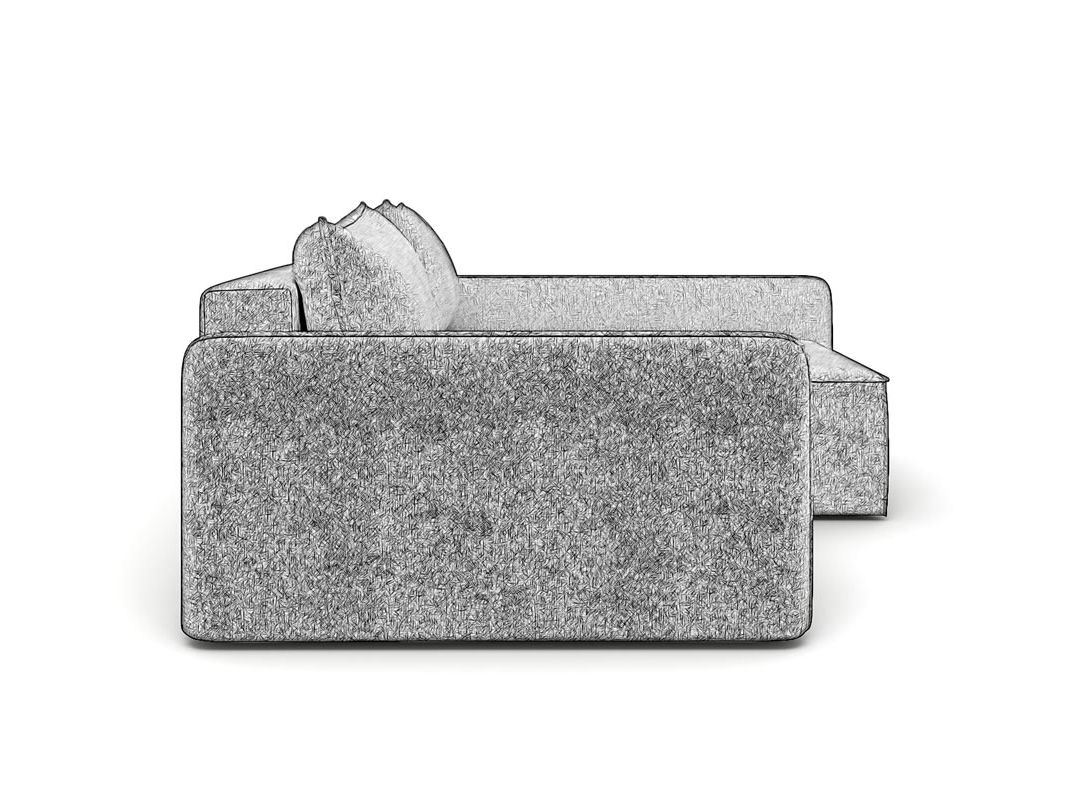 Угловой диван Лофт цвет серый (фото 279389)