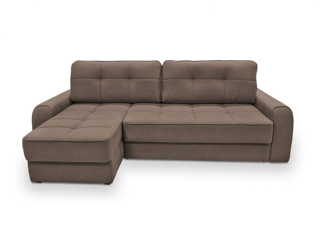 Угловой диван Кембридж реальное фото образца цвет коричневый (фото 292185)