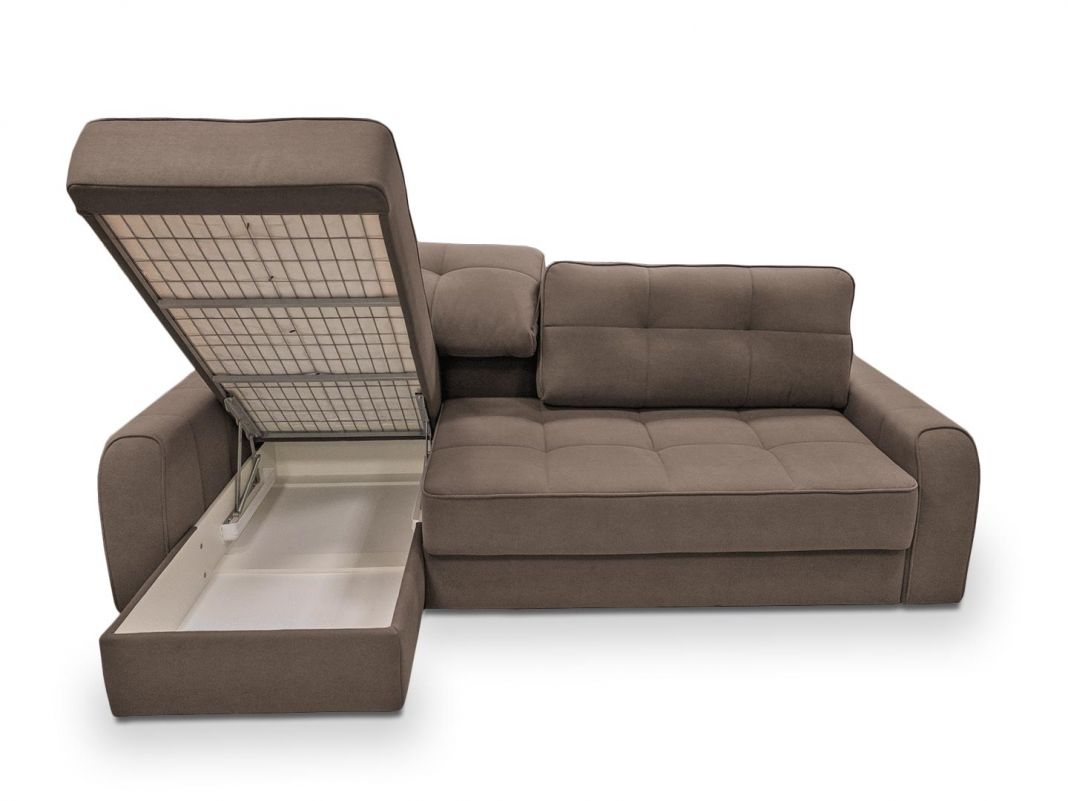 Угловой диван Кембридж реальное фото образца цвет коричневый (фото 292187)