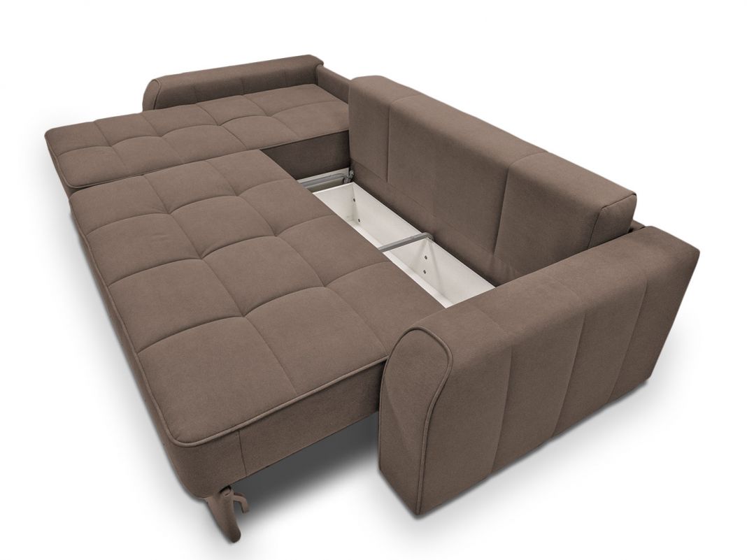 Угловой диван Кембридж реальное фото образца цвет коричневый (фото 292181)