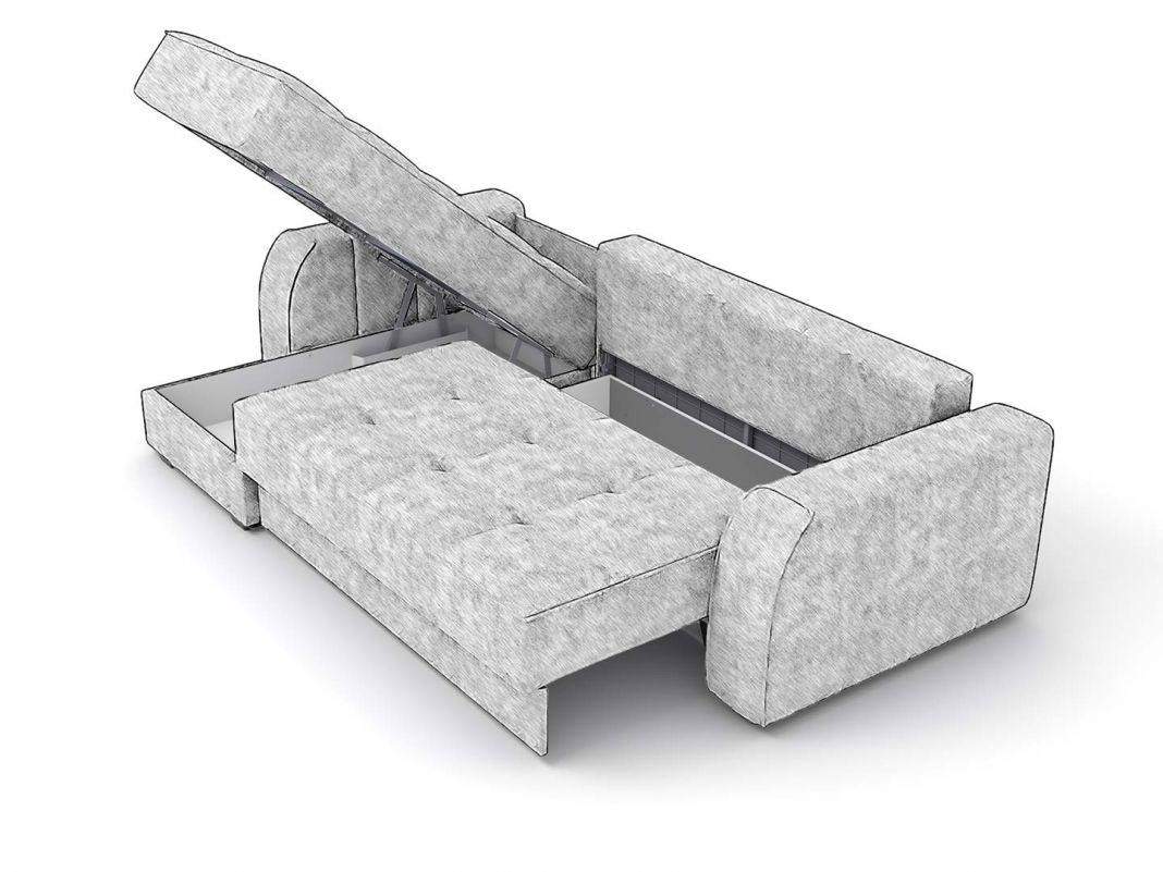 Угловой диван Кембридж цвет серый (фото 292040)