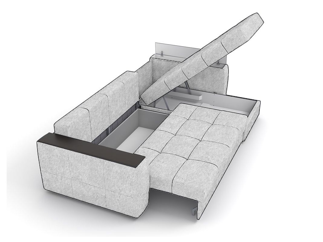 Угловой диван Сиэтл цвет серый (фото 294635)