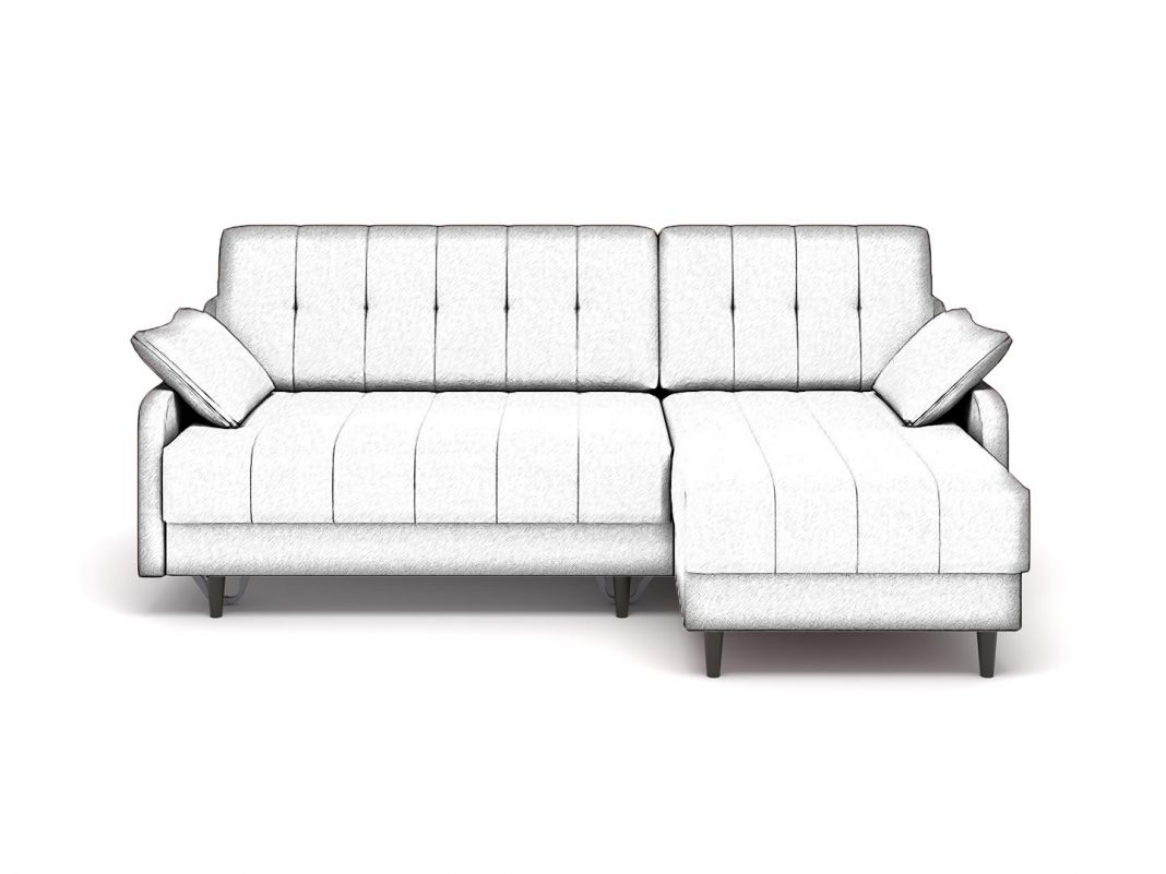 Угловой диван Женева цвет серый (фото 297676)