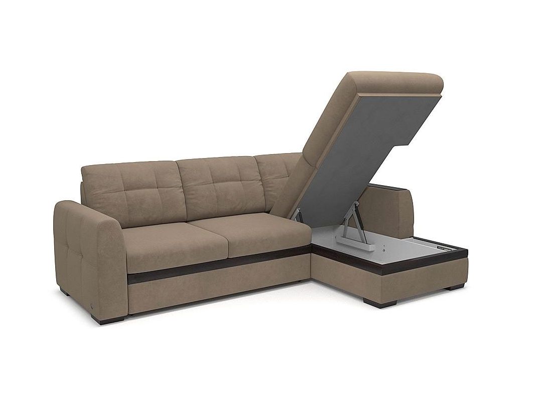 Угловой диван Айдер цвет бежевый,коричневый (фото 300506)
