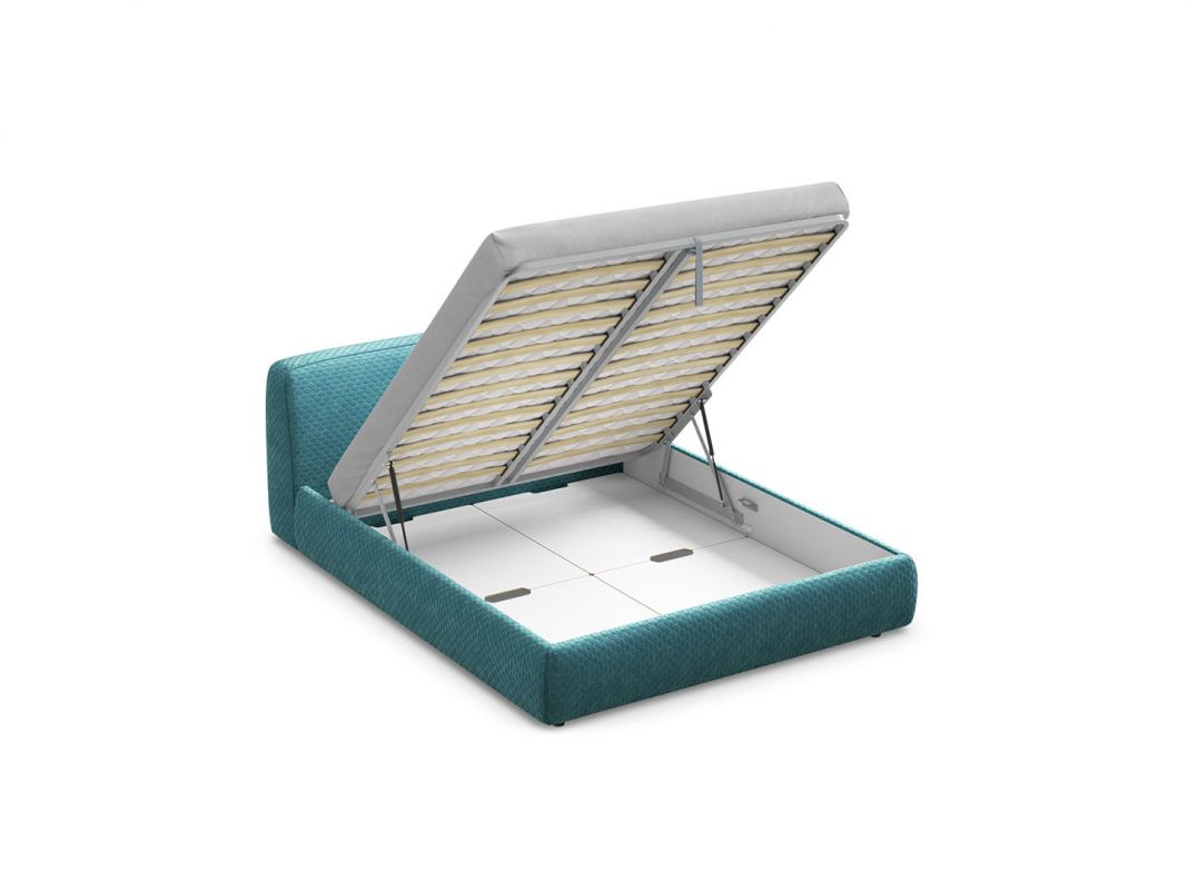 Кровать с подъёмным механизмом MOON 1008 цвет зеленый (фото 146006)