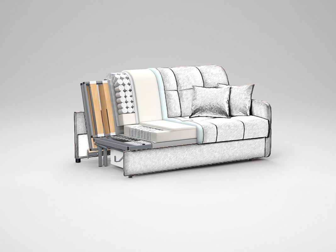 Диван MOON 120 цвет синий,бирюза (фото 301583)