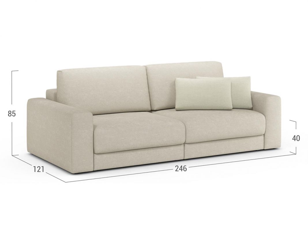 Диван MOON 007 цвет белый,бежевый (фото 302687)