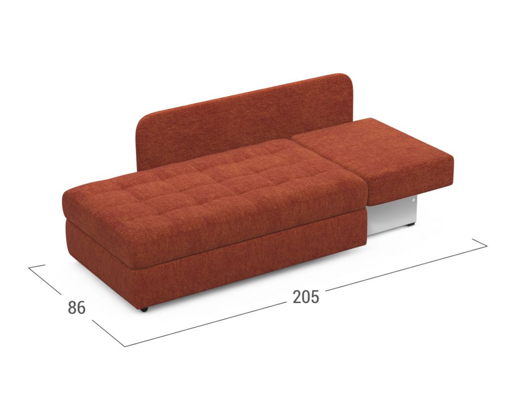 Диван кушетка MOON 074 цвет красный,терракот (фото 303045)