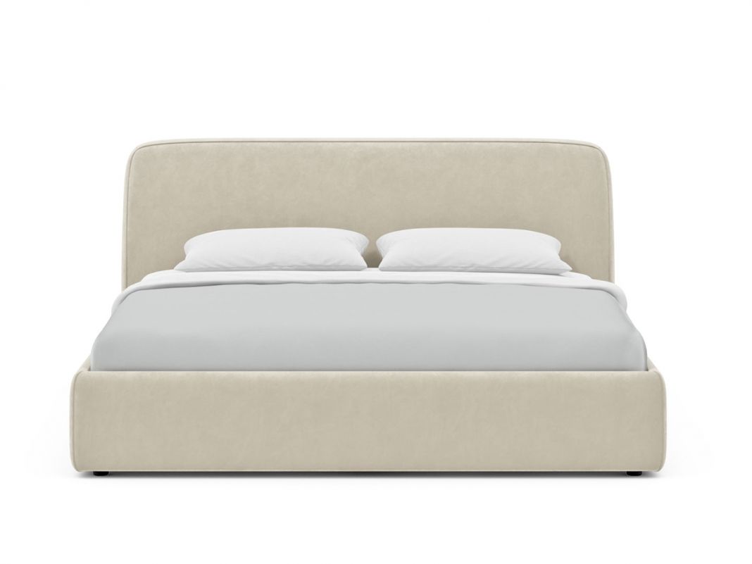 Кровать с подъёмным механизмом MOON 1008 цвет белый,бежевый (фото 303275)