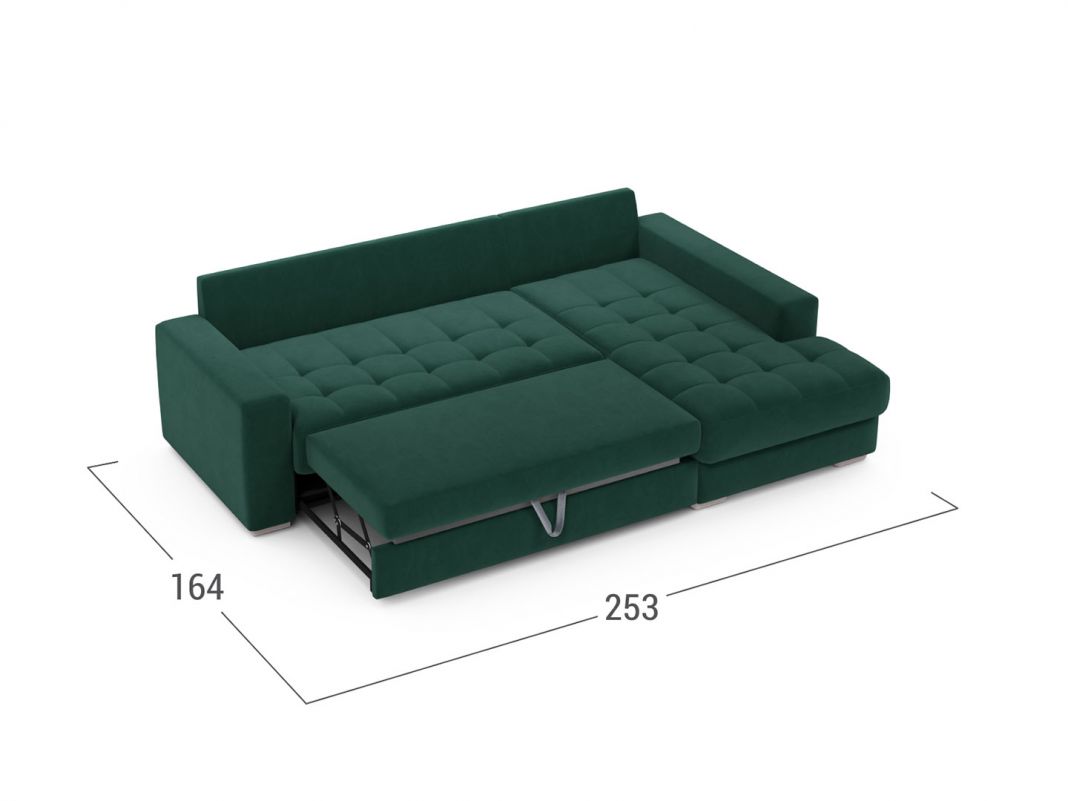 Угловой диван MOON 107 цвет зеленый (фото 303751)