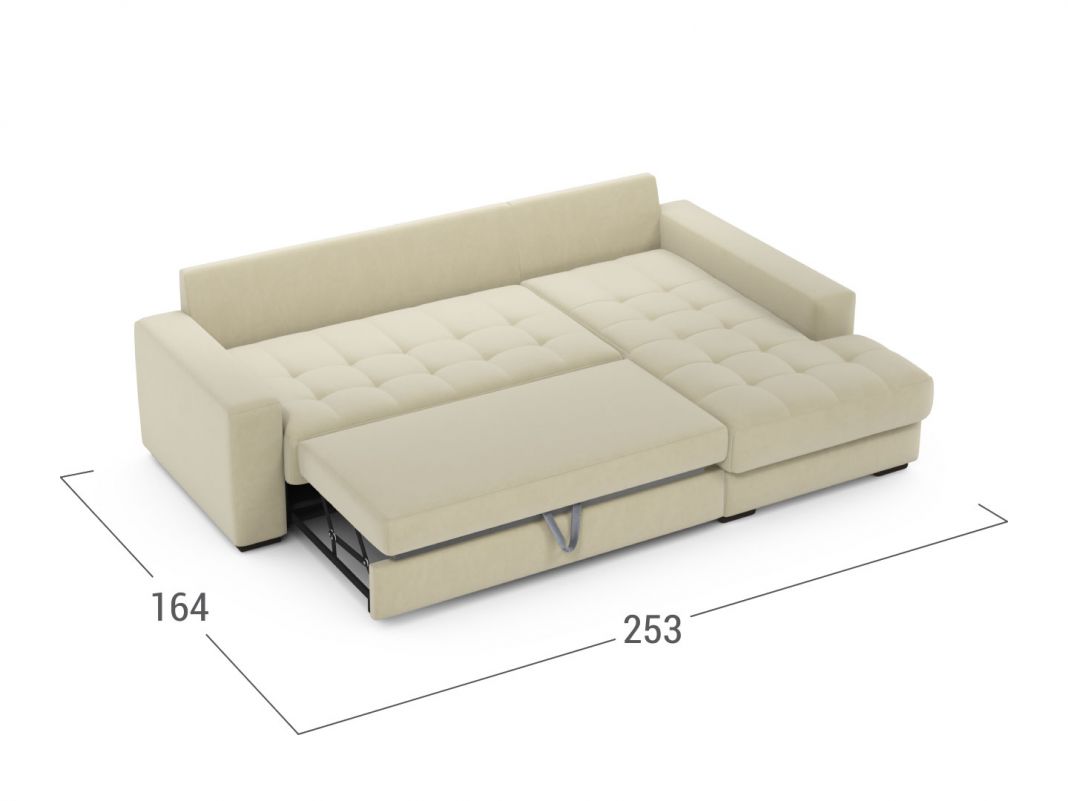 Угловой диван MOON 107 цвет белый,бежевый (фото 303847)