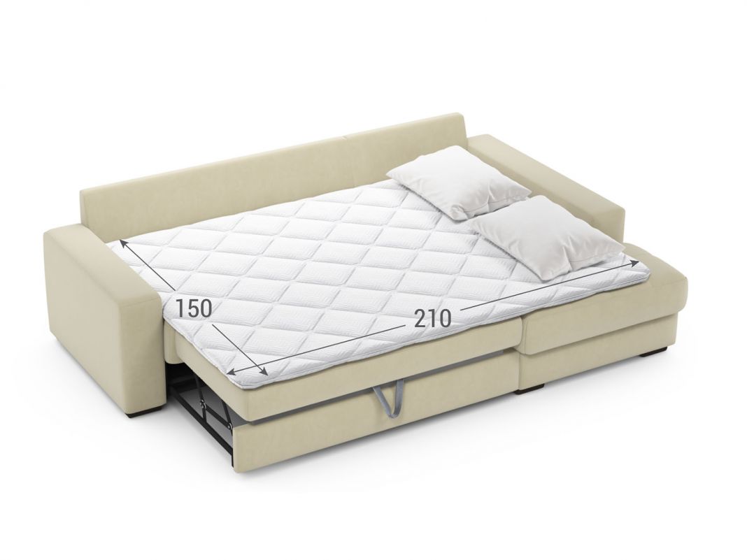 Угловой диван MOON 107 цвет белый,бежевый (фото 303848)