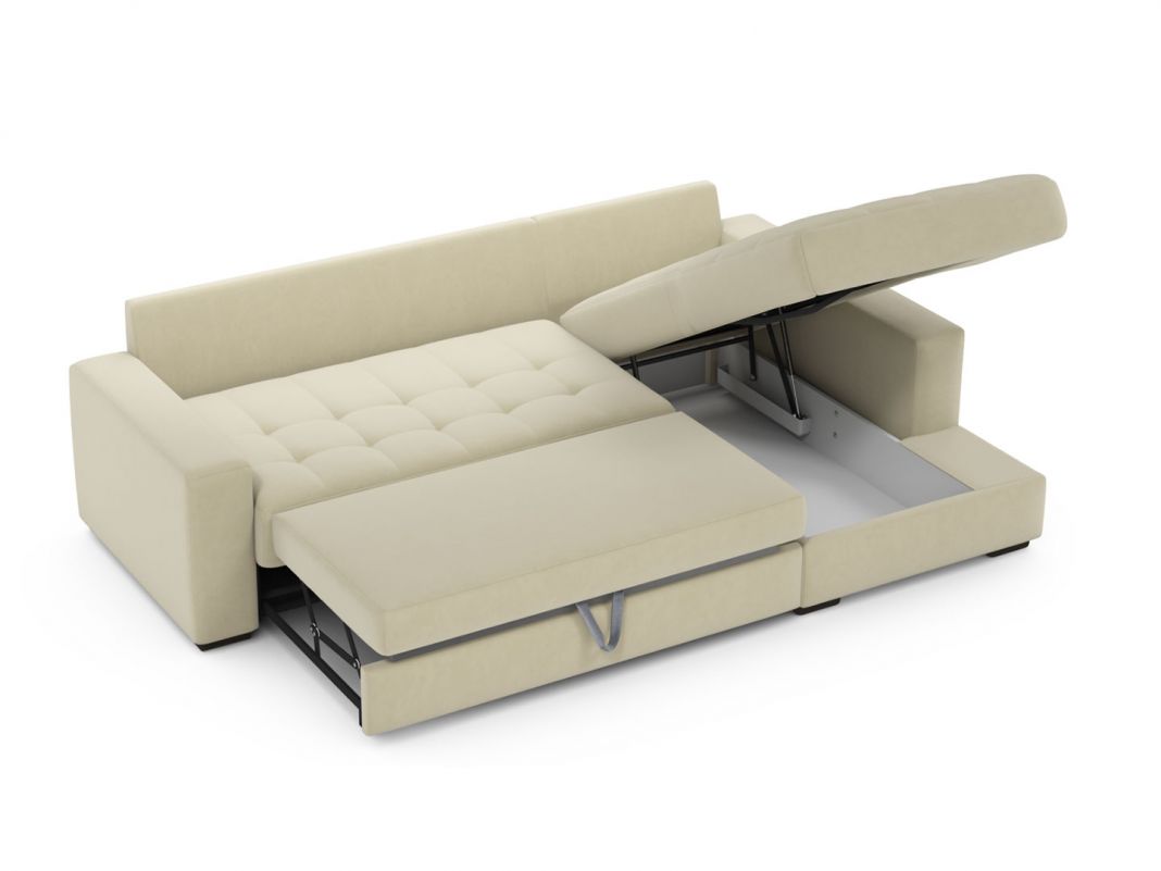 Угловой диван MOON 107 цвет белый,бежевый (фото 303849)