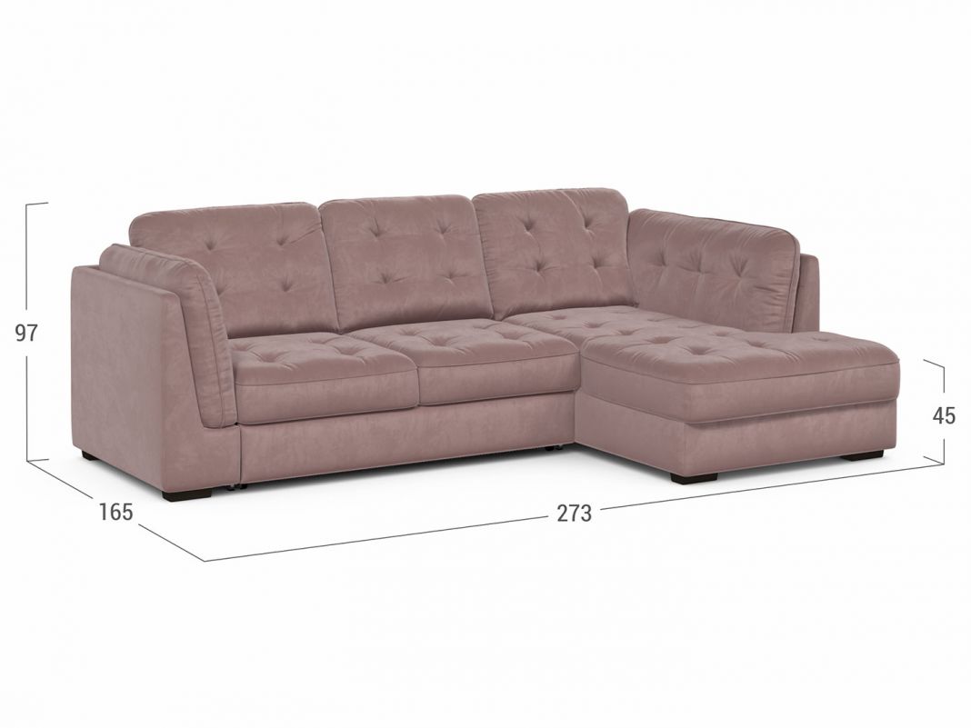 Угловой диван MOON 110 цвет розовый (фото 303982)