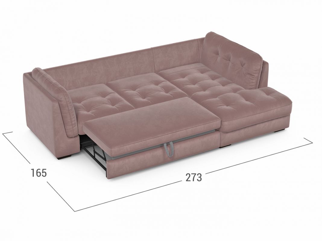 Угловой диван MOON 110 цвет розовый (фото 303984)