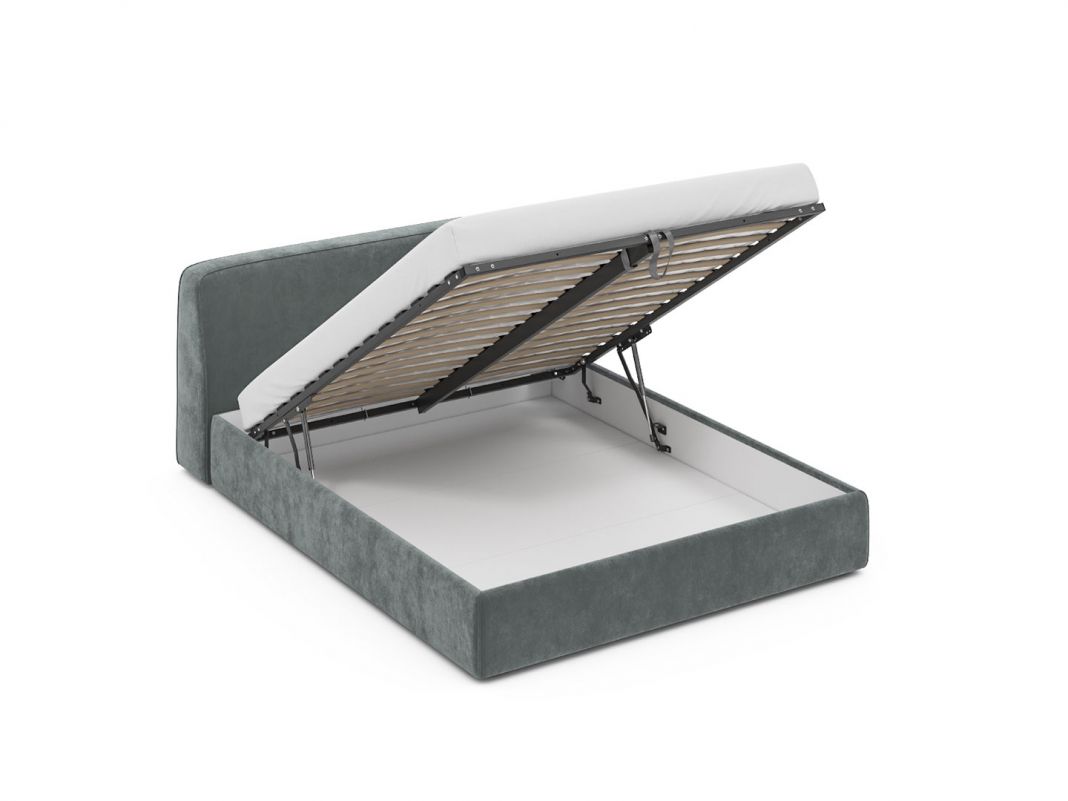 Кровать с подъёмным механизмом MOON 1008 цвет серый (фото 321723)