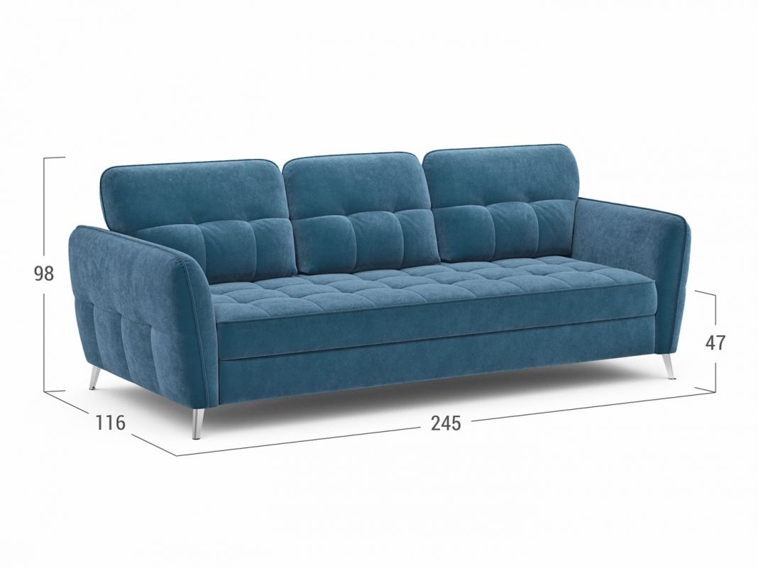 Диван MOON 175 цвет синий,бирюза (фото 321131)