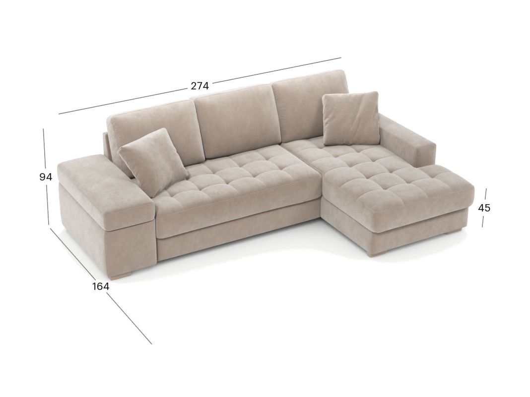 Угловой диван MOON 107 цвет бежевый (фото 322203)