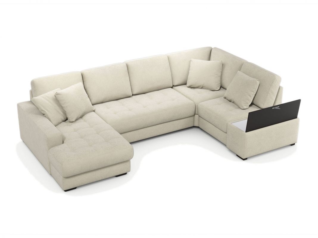 Угловой диван MOON 107 цвет бежевый (фото 322289)