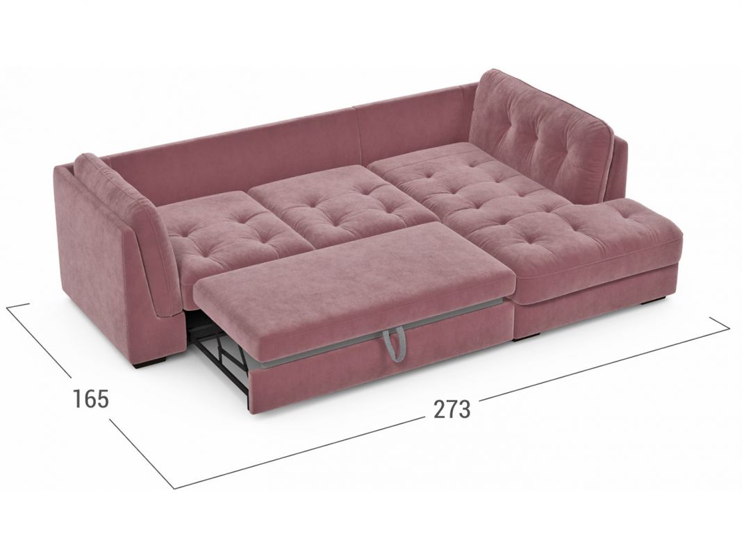 Угловой диван MOON 110 цвет розовый (фото 322327)