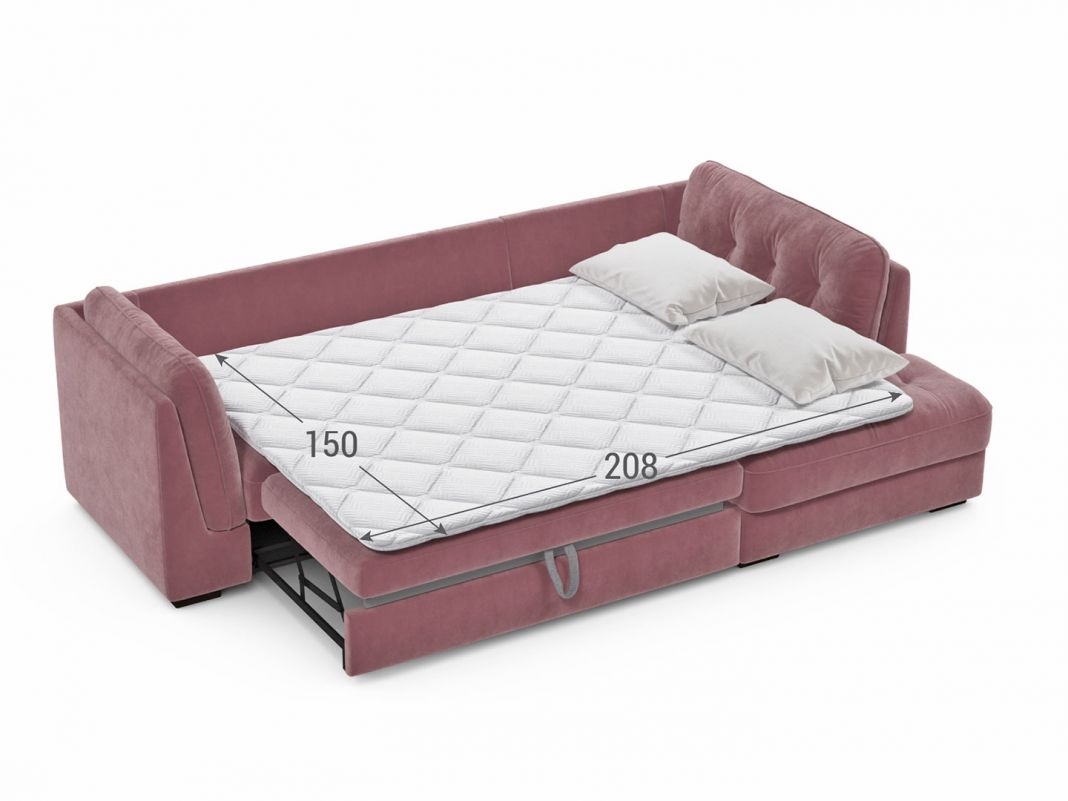 Угловой диван MOON 110 цвет розовый (фото 322328)