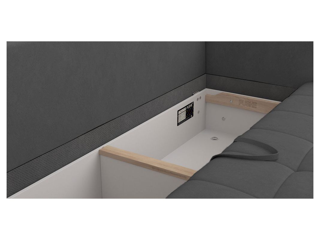 Диван Бейкер 2 цвет черный,серый (фото 323245)